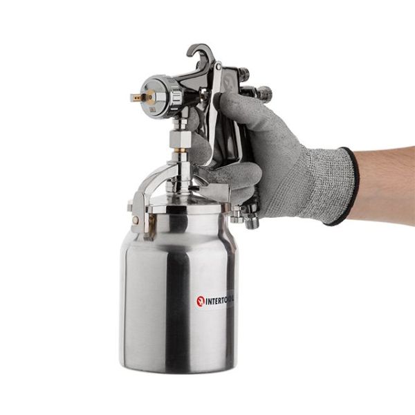Фарбопульт пневматичний HP, форсунка 1,8 мм, нижній металевий бачок 1000 мл, 5 бар INTERTOOL PT-0140