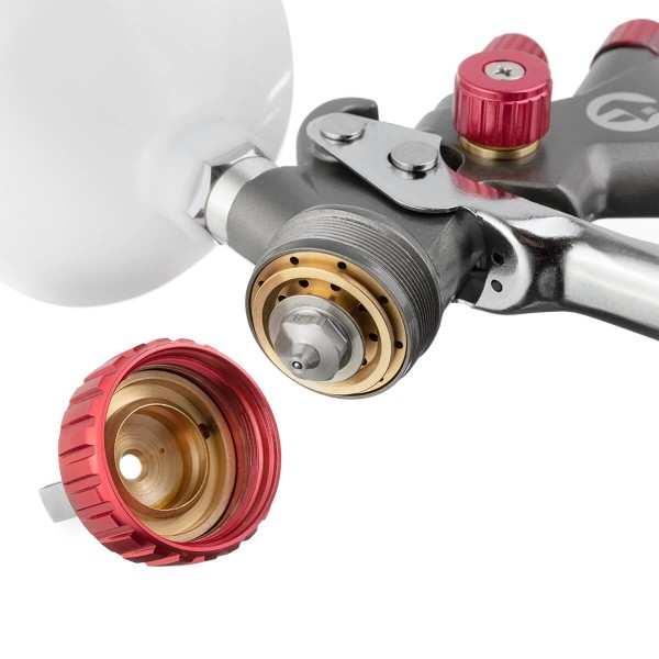 Фарбопульт пневматичний LVLP TEFLON професійний, форсунка 1.8 мм, верхній пластиковий бачок 600 мл., 1.5 бар, STORM INTERTOOL PT-0148