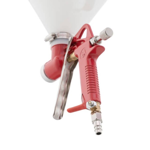 Пістолет для нанесення штукатурки пневматичний, 4-8 мм, В/Б пластиковий, 7000 мл. 3-6 бар INTERTOOL PT-0402