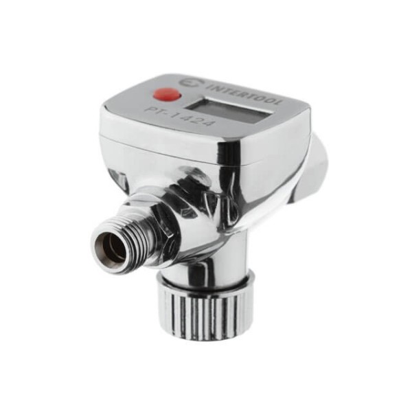 Регулятор тиску з цифровим манометром для пістолетів фарбувальних, професійний, 1/4