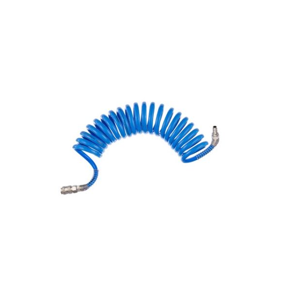 Шланг спіральний поліуретановий з швидкороз'ємними з'єднаннями 5 м, 8*12 мм INTERTOOL PT-1715