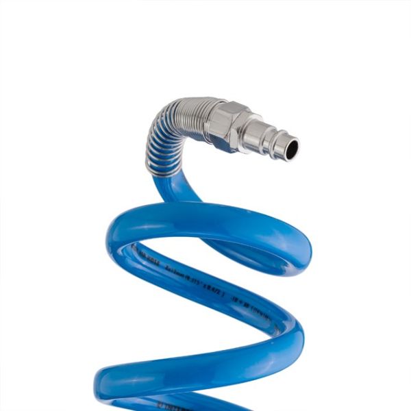 Шланг спіральний поліуретановий з швидкороз'ємними з'єднаннями 5 м, 8*12 мм INTERTOOL PT-1715