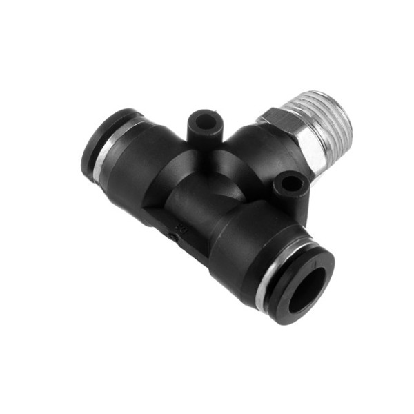 З'єднання цангове Т-подібне для поліуретанових та ін. шлангів 8*8 мм, 1/4