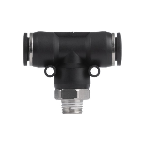 З'єднання цангове Т-подібне для поліуретанових та ін. шлангів 12*12 мм, 1/4