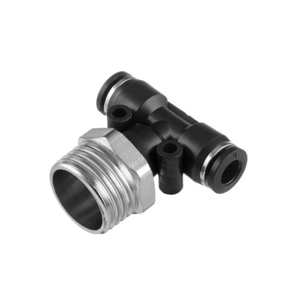 З'єднання цангове Т-подібне для поліуретанових та ін. шлангів 6*6 мм, 1/2