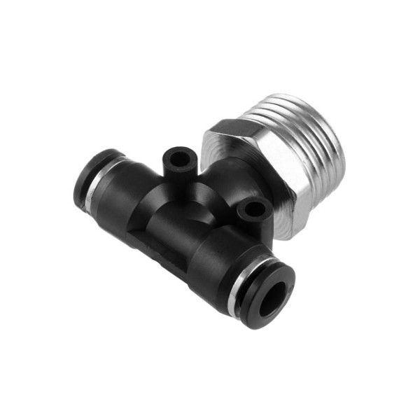 З'єднання цангове Т-подібне для поліуретанових та ін. шлангів 6*6 мм, 1/2