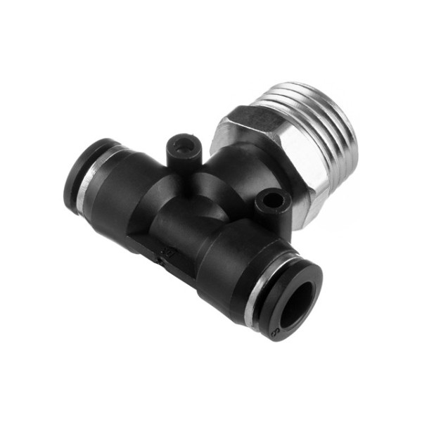 З'єднання цангове Т-подібне для поліуретанових та ін. шлангів 8*8 мм, 1/2