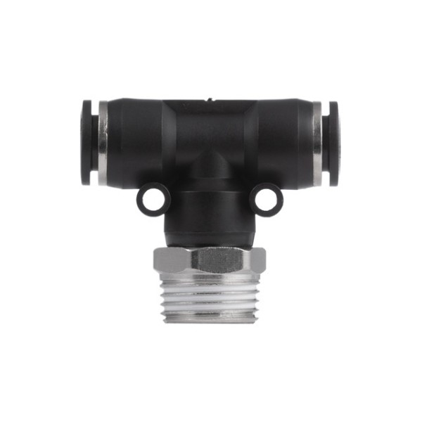 З'єднання цангове Т-подібне для поліуретанових та ін. шлангів 10*10 мм, 1/2