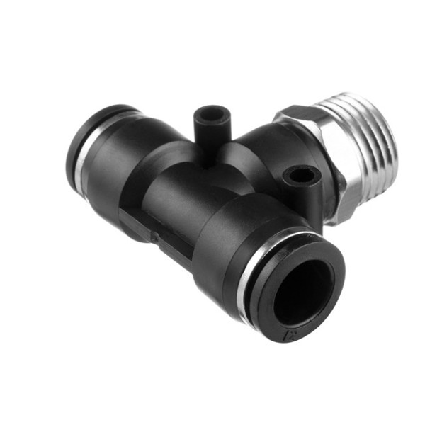 З'єднання цангове Т-подібне для поліуретанових та ін. шлангів 12*12 мм, 1/2