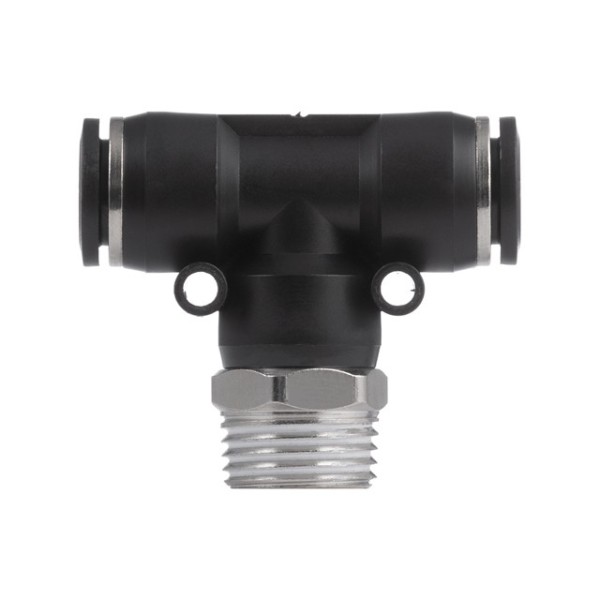 З'єднання цангове Т-подібне для поліуретанових та ін. шлангів 12*12 мм, 1/2