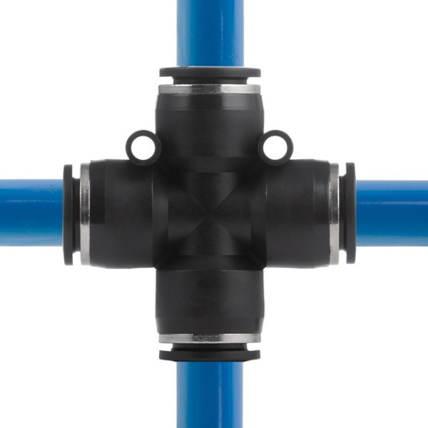 З'єднання цангове Х-подібне для поліуретанових та ін. шлангів 12 мм INTERTOOL PT-2369