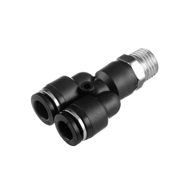 З'єднання цангове Y-подібне для поліуретанових та ін. шлангів 8*8 мм, 1/4