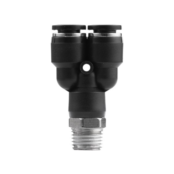 З'єднання цангове Y-подібне для поліуретанових та ін. шлангів 8*8 мм, 1/4