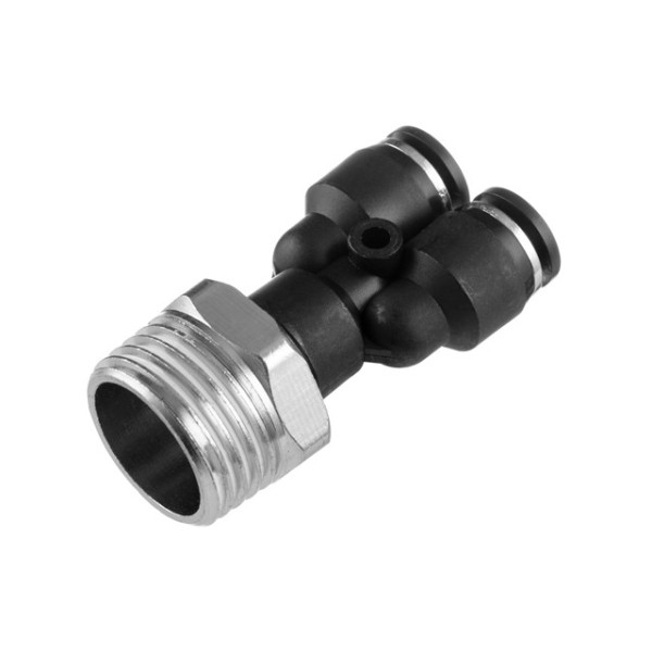 З'єднання цангове Y-подібне для поліуретанових та ін. шлангів 6*6 мм, 1/2