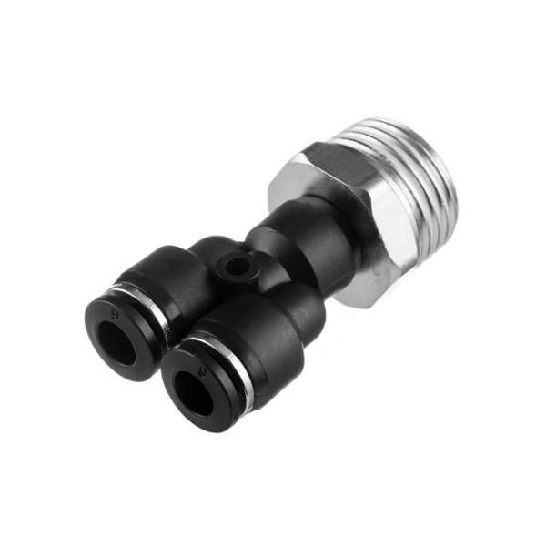 З'єднання цангове Y-подібне для поліуретанових та ін. шлангів 6*6 мм, 1/2