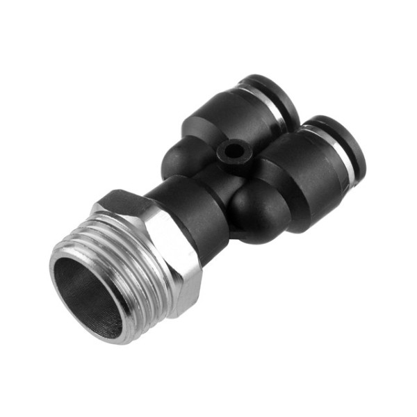 З'єднання цангове Y-подібне для поліуретанових та ін. шлангів 8*8 мм, 1/2