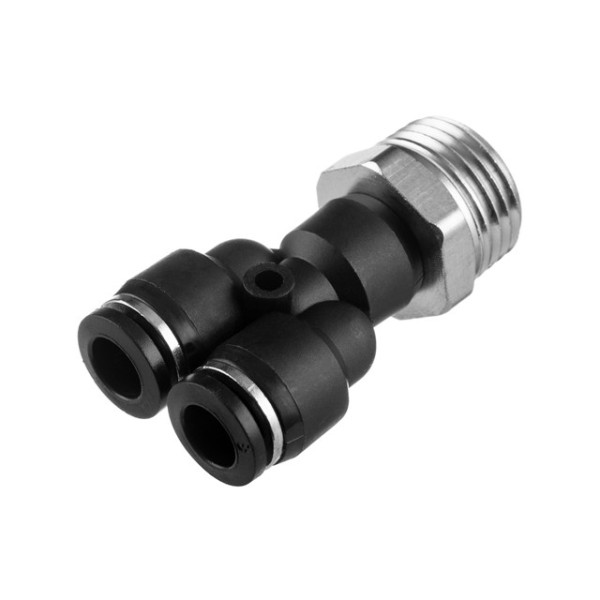 З'єднання цангове Y-подібне для поліуретанових та ін. шлангів 8*8 мм, 1/2