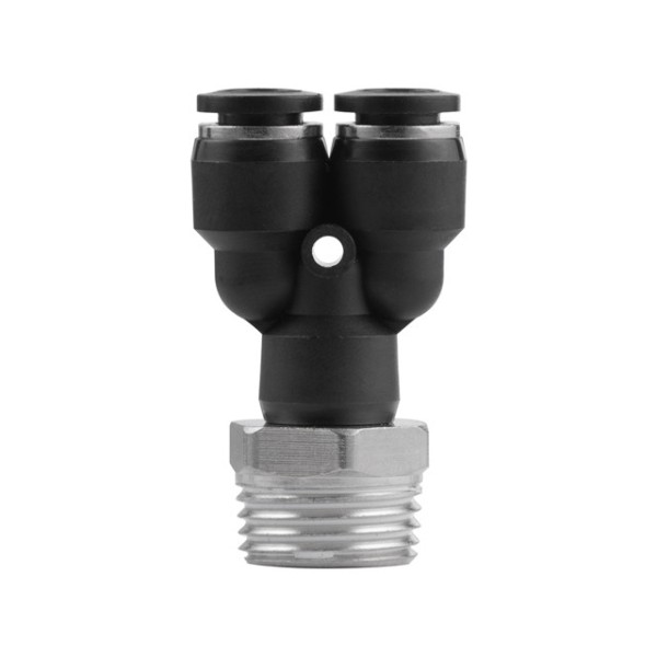 З'єднання цангове Y-подібне для поліуретанових та ін. шлангів 8*8 мм, 1/2