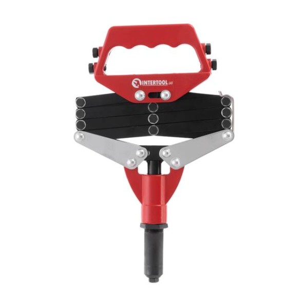 Пістолет заклепувальний з важільним механизмом 800мм, діаметр заклепки 2.8; 3.2; 4; 4.8 мм INTERTOOL RT-0007