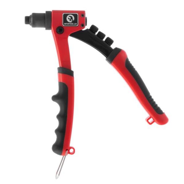 Пістолет заклепувальний ручний 215 мм, діаметр застосовуваної заклепки - 2.4; 3.2; 4; 4.8 мм INTERTOOL RT-0014