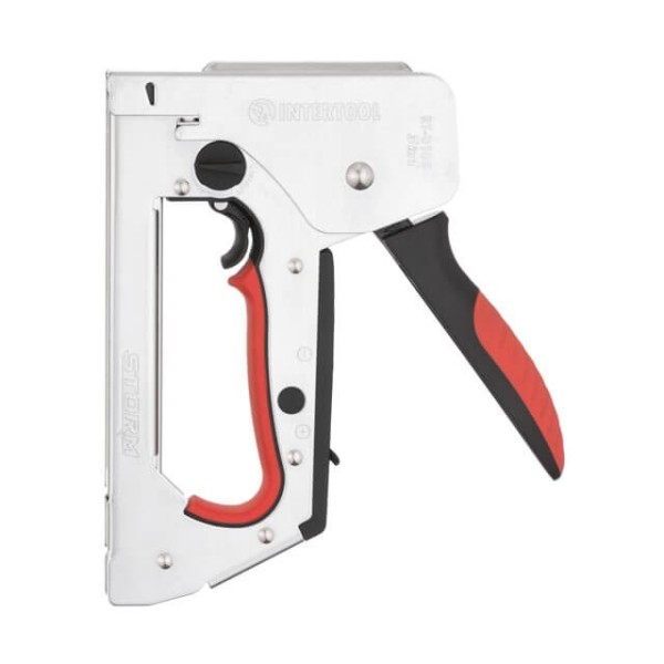 Степлер будiвельний 3 в 1, функцiя Trigger Mode, до скоби 11.3*0.7*6-14 мм, цвях 14мм, шпилька 14мм INTERTOOL RT-0105