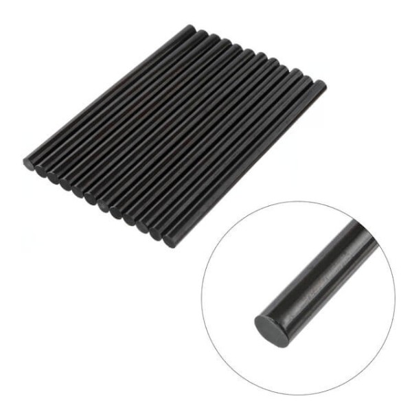 Комплект стрижнів клейових чорних 11,2 мм * 200 мм, 12 шт INTERTOOL RT-1023