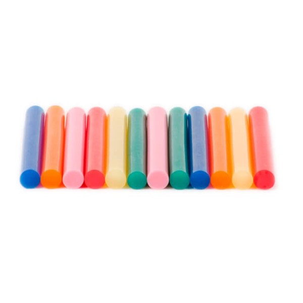 Комплект стрижнів клейових кольорових 11,2 мм * 100 мм, 12 шт INTERTOOL RT-1027