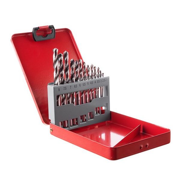 Набір свердел по металу HSS, 13 шт (2.0 - 8.0), полірована сталь INTERTOOL SD-0114