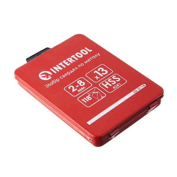 Набір свердел по металу HSS, 13 шт (2.0 - 8.0), полірована сталь INTERTOOL SD-0114