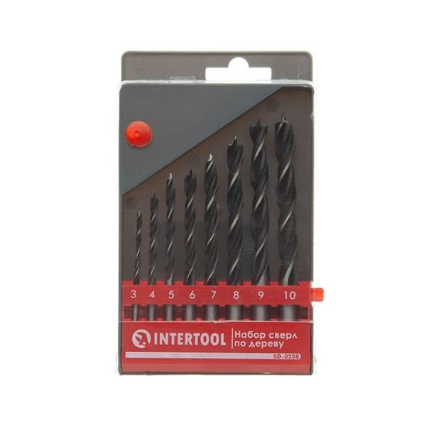Набір свердел по деревині 8 шт INTERTOOL SD-0208