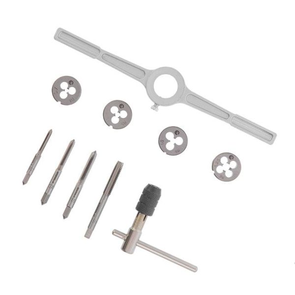 Набір плашок M4-M8 і мітчиків M4-M8, 10 од. INTERTOOL SD-8025