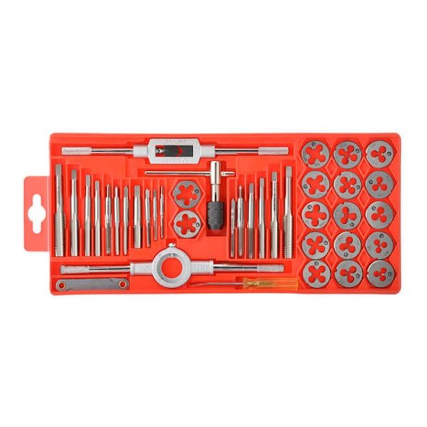 Набір плашок M3-M12 та мітчиків M3-M12, 40 од. INTERTOOL SD-8040