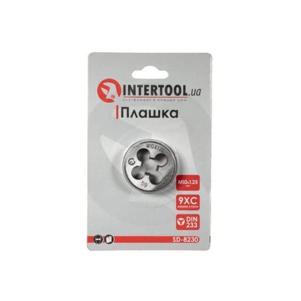 Плашка M 10x1,25 мм INTERTOOL SD-8230