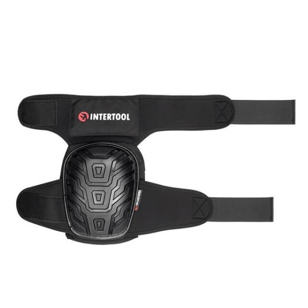 Наколінники захисні, протиковзкі накладки з ПВХ, тканина 600D, гелеві подушки, неопренові ремені INTERTOOL SP-0054