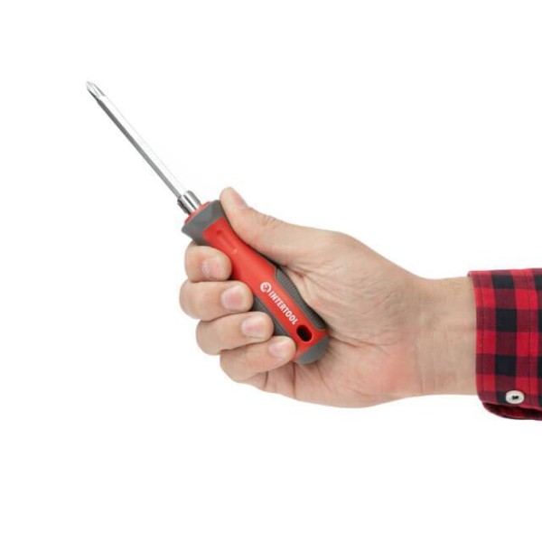 Викрутка двостороння 100 мм PH2, SL6 mm INTERTOOL VT-3344