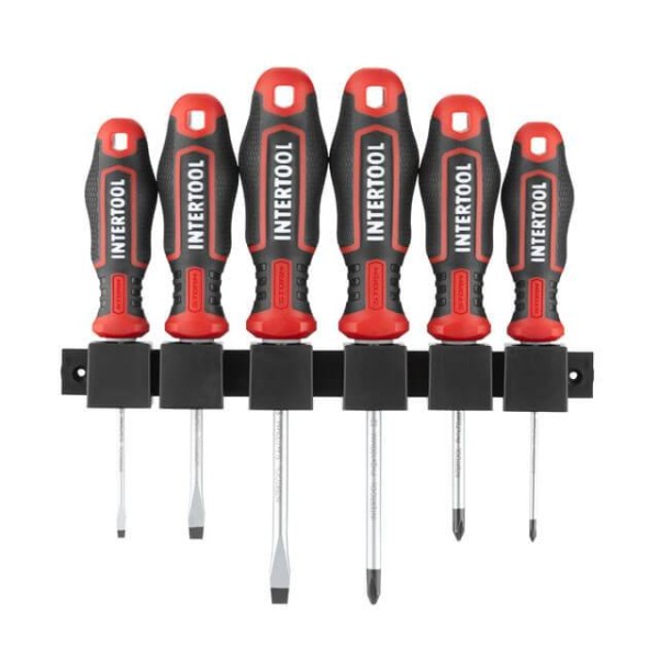 Набір викруток 6 од (SL3.0 * 75 мм, SL5.0 * 75 мм, SL6.0 * 100 мм, PH0 * 75 мм, PH1 * 75 мм, PH2 * 100 мм), STORM INTERTOOL VT-3436