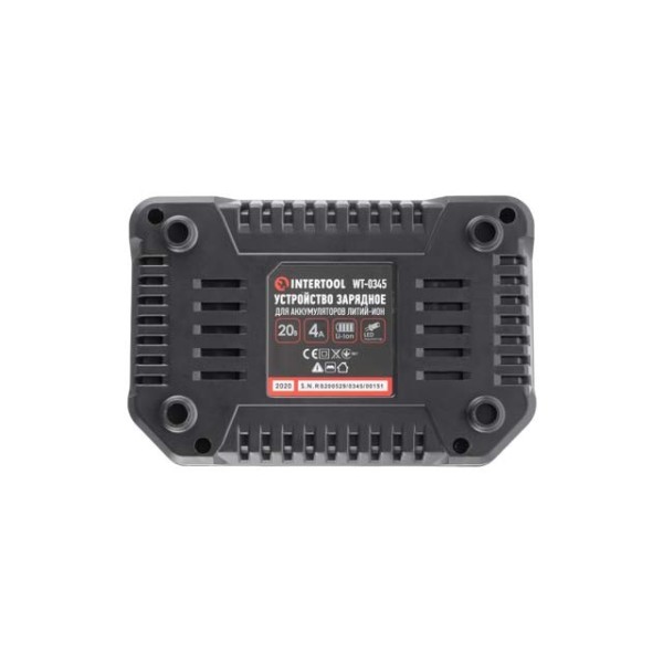 Пристрій зарядний для акумуляторів Li-ion 20 В, струм заряду 4.0 А INTERTOOL WT-0345