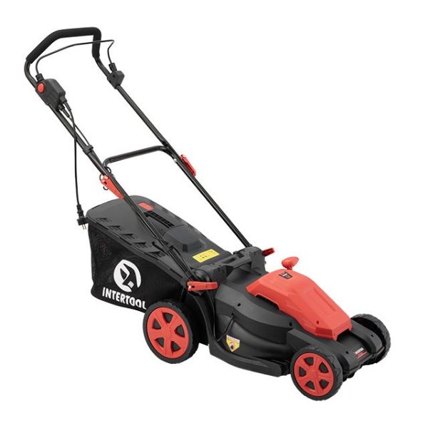 Газонокосарка електрична 1,8 кВт, 230 В, ~50 Гц, 3200 об/хв, ширина захвату 400 мм, висота зрізу 25-75 мм, контейнер 40 л, STORM INTERTOOL WT-2265