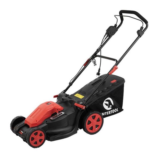 Газонокосарка електрична 1,8 кВт, 230 В, ~50 Гц, 3200 об/хв, ширина захвату 400 мм, висота зрізу 25-75 мм, контейнер 40 л, STORM INTERTOOL WT-2265
