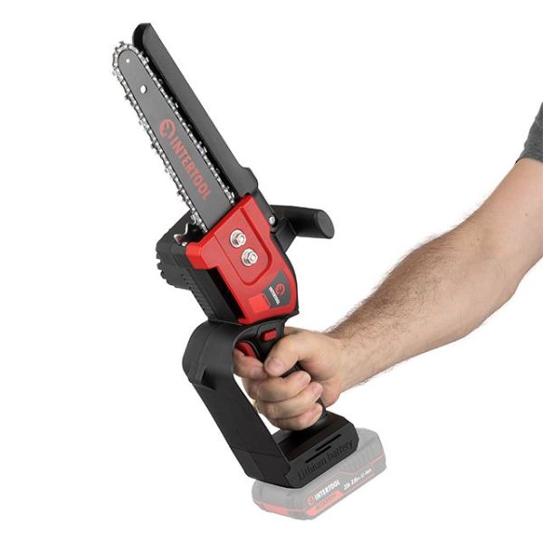 Міні-пилка ланцюгова акумуляторна з безщітковим двигуном 20 В, шина 20 см, 7.5 м/с, без ЗП та АКБ, STORM INTERTOOL WT-9210