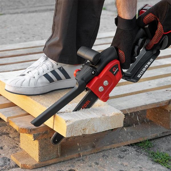 Міні-пилка ланцюгова акумуляторна з безщітковим двигуном 20 В, шина 20 см, 7.5 м/с, без ЗП та АКБ, STORM INTERTOOL WT-9210