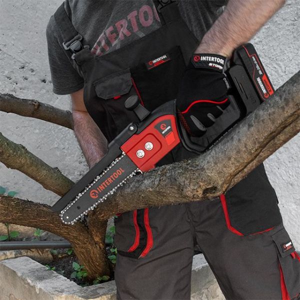 Міні-пилка ланцюгова акумуляторна з безщітковим двигуном 20 В, шина 20 см, 7.5 м/с, без ЗП та АКБ, STORM INTERTOOL WT-9210