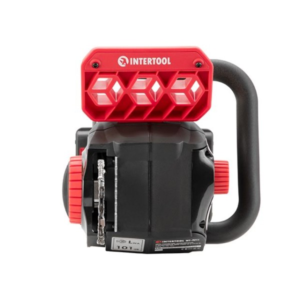 Пила ланцюгова акумуляторна з безщітковим двигуном 40 В (2х20 В), шина 35 см, SDS-система натягу ланцюга, без ЗП та АКБ INTERTOOL WT-9211