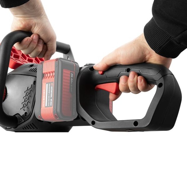 Пила ланцюгова акумуляторна з безщітковим двигуном 40 В (2х20 В), шина 35 см, SDS-система натягу ланцюга, без ЗП та АКБ INTERTOOL WT-9211