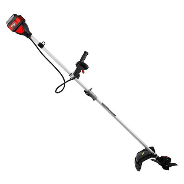 Тример акумуляторний з безщітковим двигуном 40 В (2х20 В), 6000 об/хв, діаметр обертання диска/ліски 255/350 мм, котушка + 3-х зубчастий ніж, без ЗП та АКБ, STORM INTERTOOL WT-9213