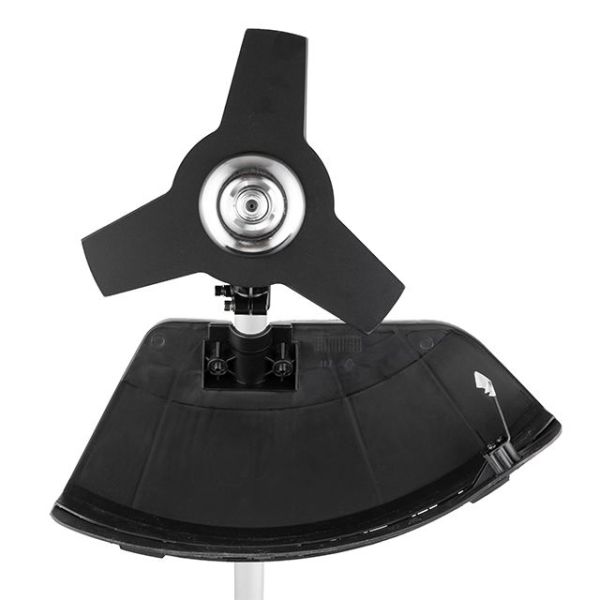 Тример акумуляторний з безщітковим двигуном 40 В (2х20 В), 6000 об/хв, діаметр обертання диска/ліски 255/350 мм, котушка + 3-х зубчастий ніж, без ЗП та АКБ, STORM INTERTOOL WT-9213