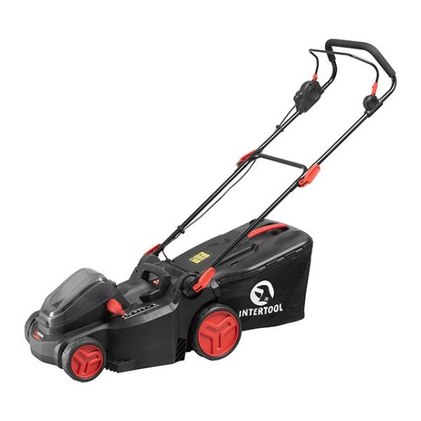 Газонокосарка акумуляторна з безщітковим двигуном 40 В (2х20 В), 3500 об/хв, ширина захвату 370 мм, висота зрізу 25-75 мм, контейнер 40 літрів, без ЗП та АКБ, STORM INTERTOOL WT-9216