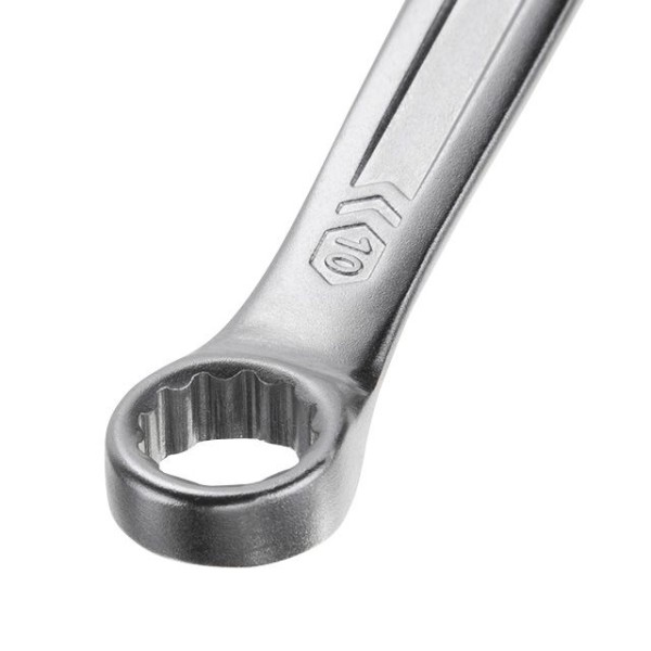 Ключ комбінований 10 мм, CrV, покриття сатин-хром, DIN3113, STORM INTERTOOL XT-1010