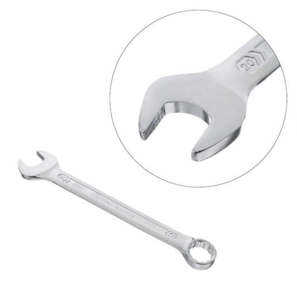 Ключ комбінований 20 мм, Cr-V, покриття сатин-хром, DIN3113, STORM INTERTOOL XT-1020