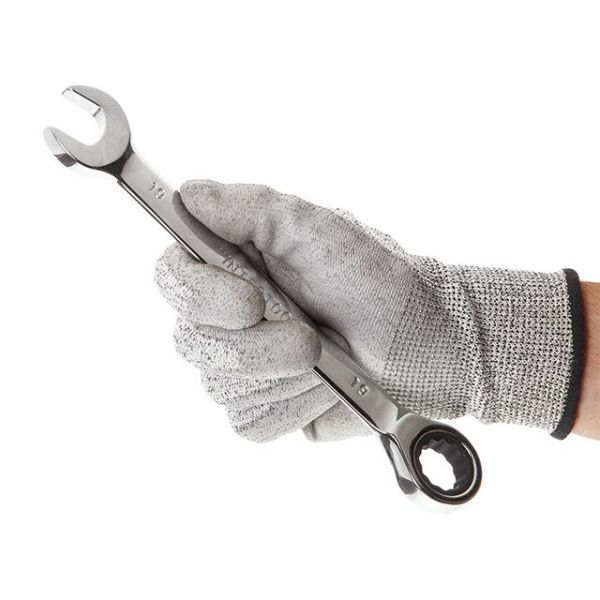 Набір ключів комбінованих з храповим механізмом 8 од., 8-19 мм, Cr-V; PROF DIN3113 INTERTOOL XT-1303